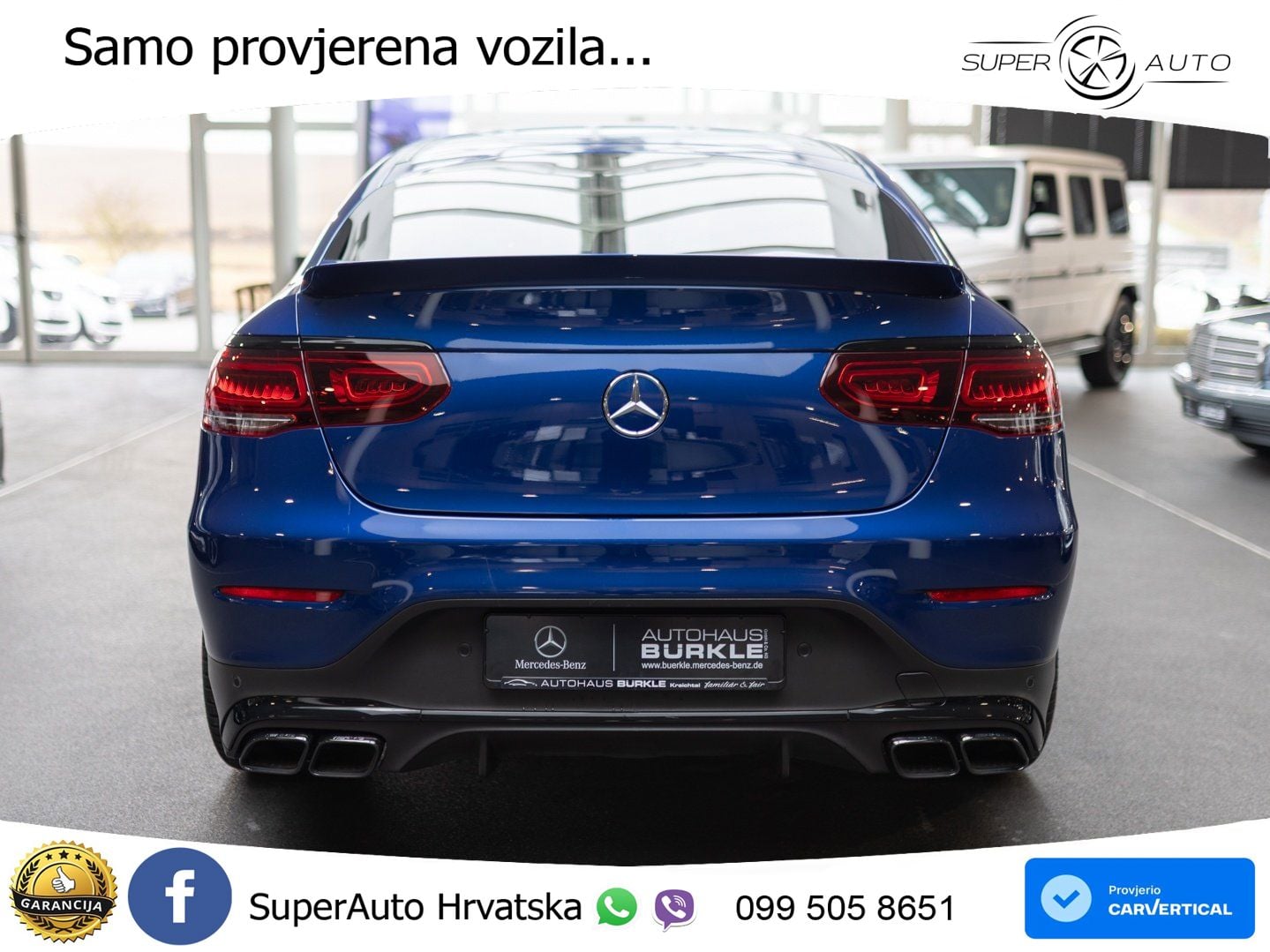 Mercedes GLC Coupe AMG 63 S V8 (510 KS) 4MATIC+ MCT ZRAČNI+ACC+GR SJED+360