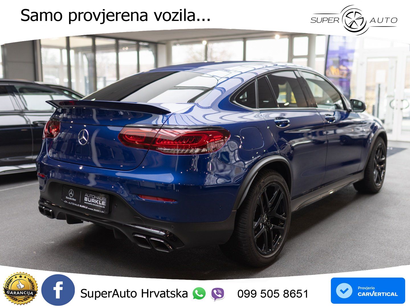 Mercedes GLC Coupe AMG 63 S V8 (510 KS) 4MATIC+ MCT ZRAČNI+ACC+GR SJED+360