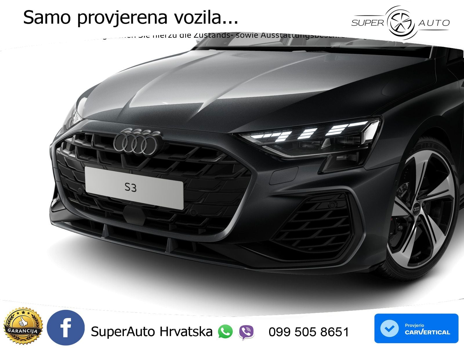 Audi S3 2.0 TFSI (333 KS) quattro S tronic MATRIX+GR SJED+KAM