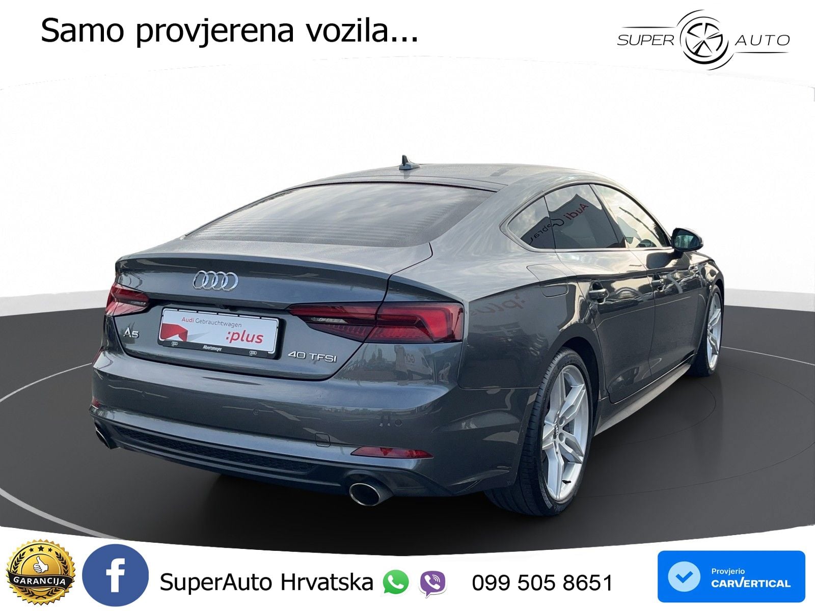 Audi A5 Sportback 40 TFSI (190 KS) S tronic S line LED+GR SJED+ACC