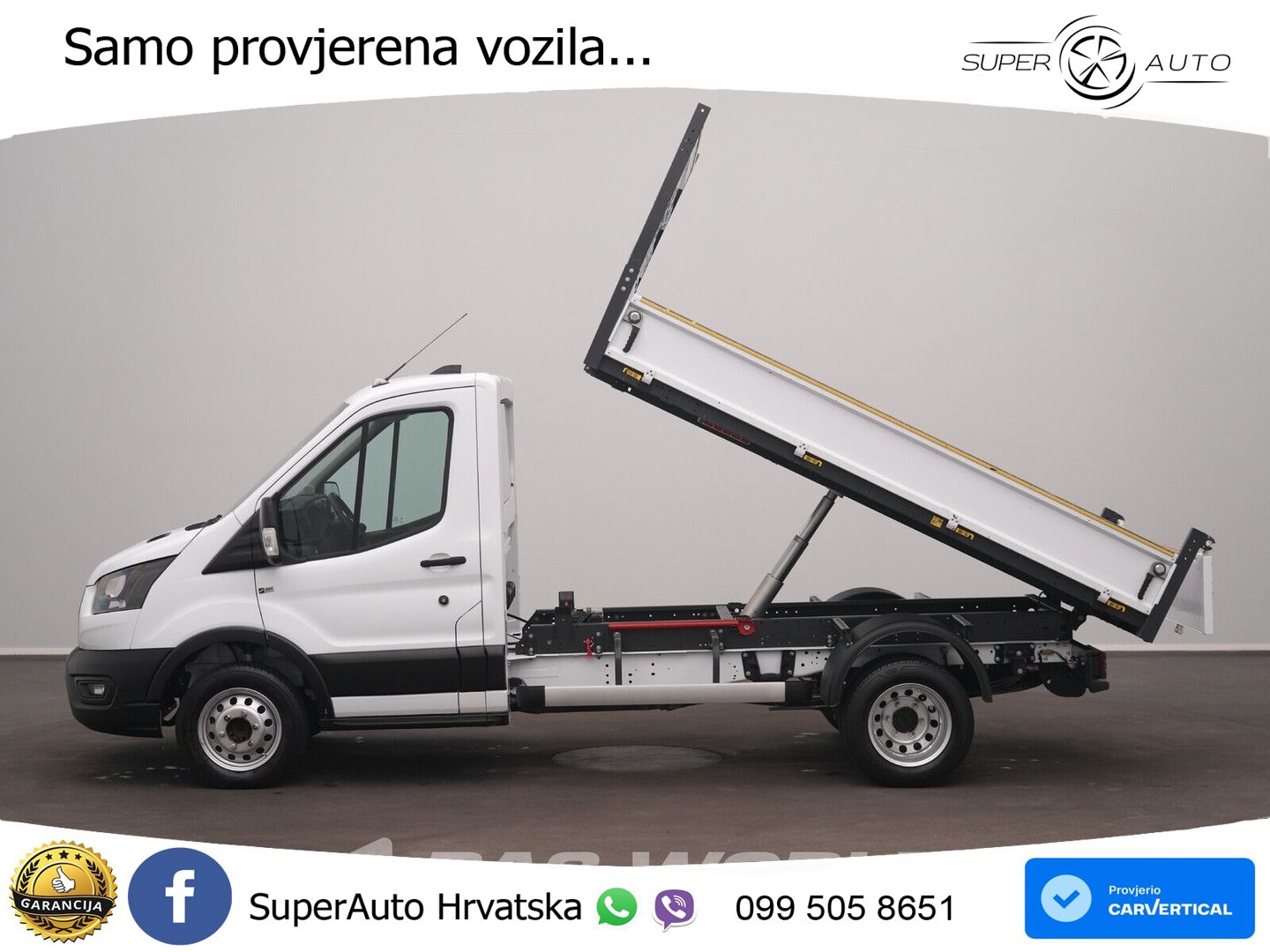 Ford Transit 165pk Kipper Dubbellucht 3,5t Trekhaak A 165 KS