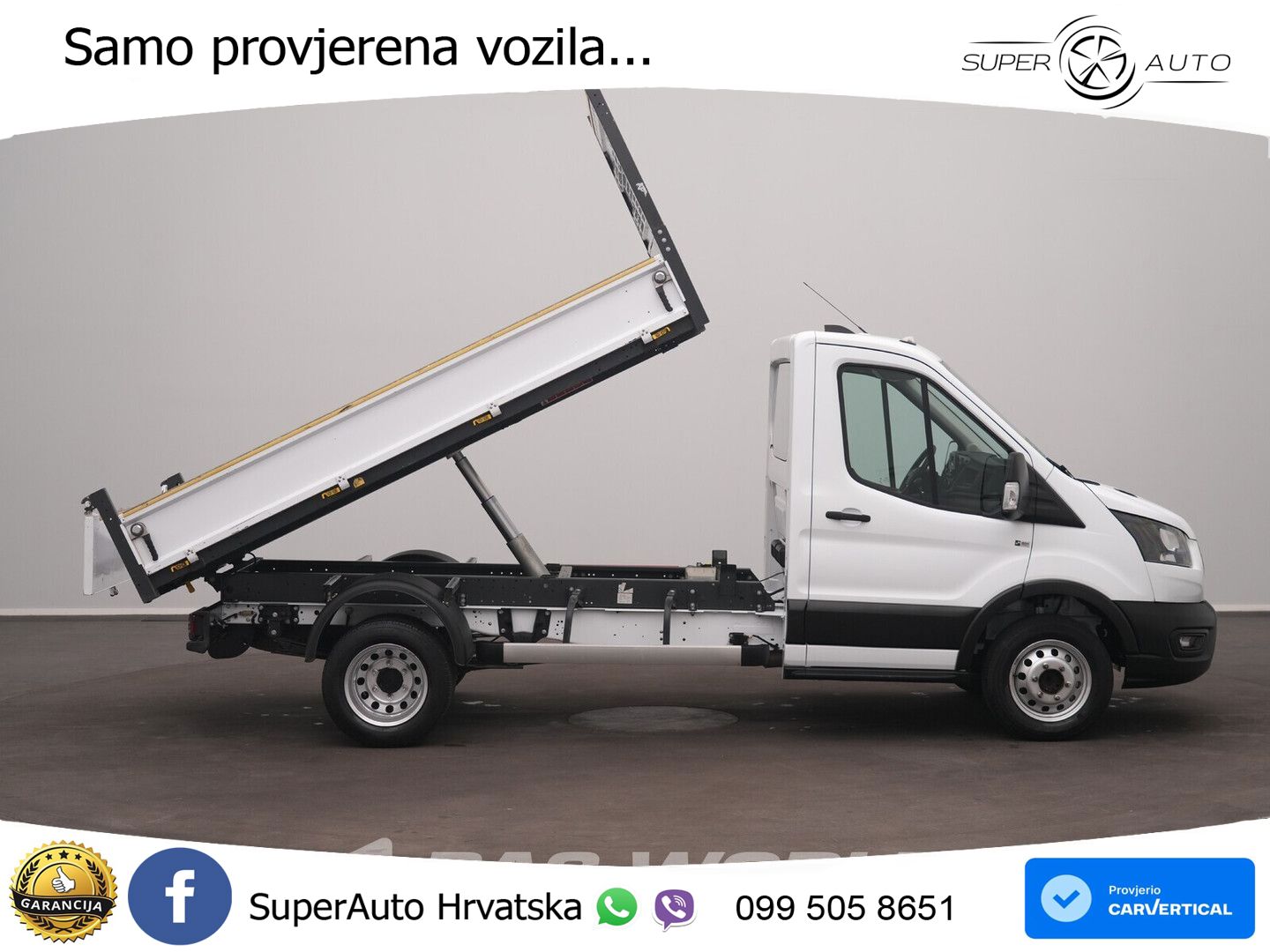 Ford Transit 165pk Kipper Dubbellucht 3,5t Trekhaak A 165 KS