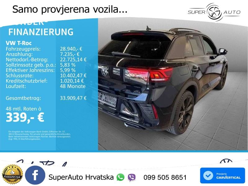 Volkswagen T-Roc 1.5 TSI (150 KS) DSG R-Line LED+GR SJED+ACC
