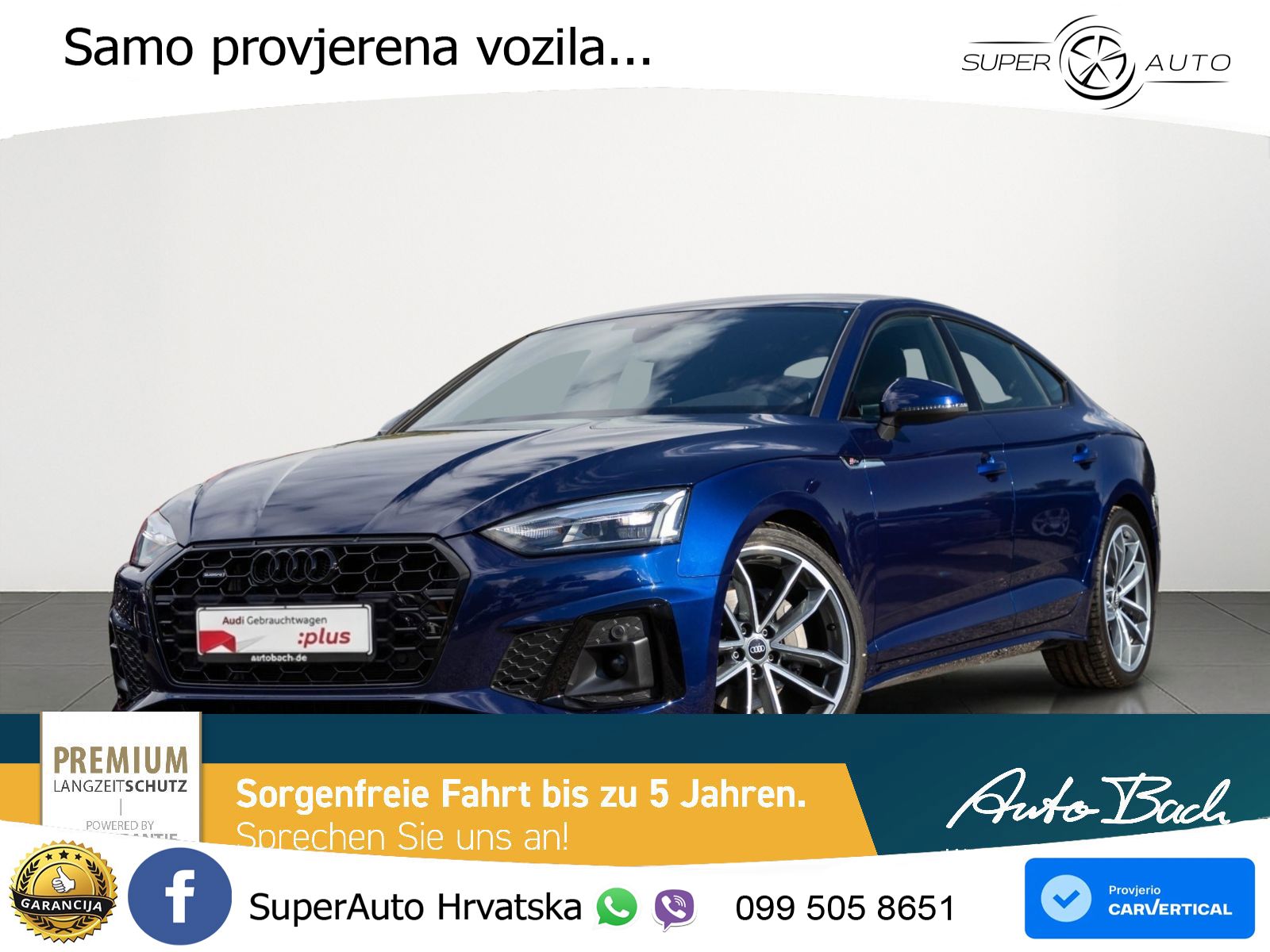 Audi A5 Sportback 40 TDI (204 KS) quattro S tronic S line LED+GR SJED+ACC