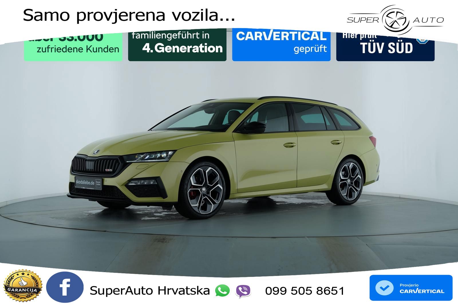 Škoda Octavia Combi RS 2.0 TDI (200 KS) DSG LED+GR SJED+ACC