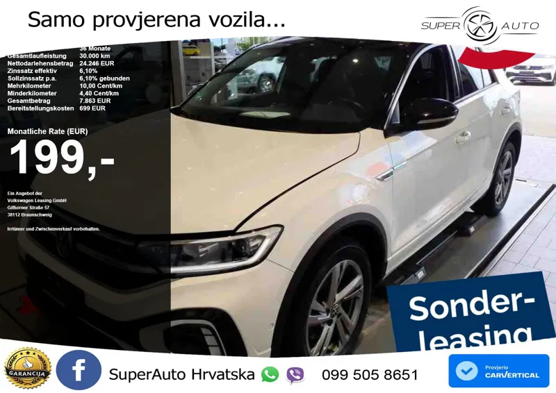 Volkswagen T-Roc 2.0 TDI (150 KS) DSG R-Line LED+GR SJED+ACC