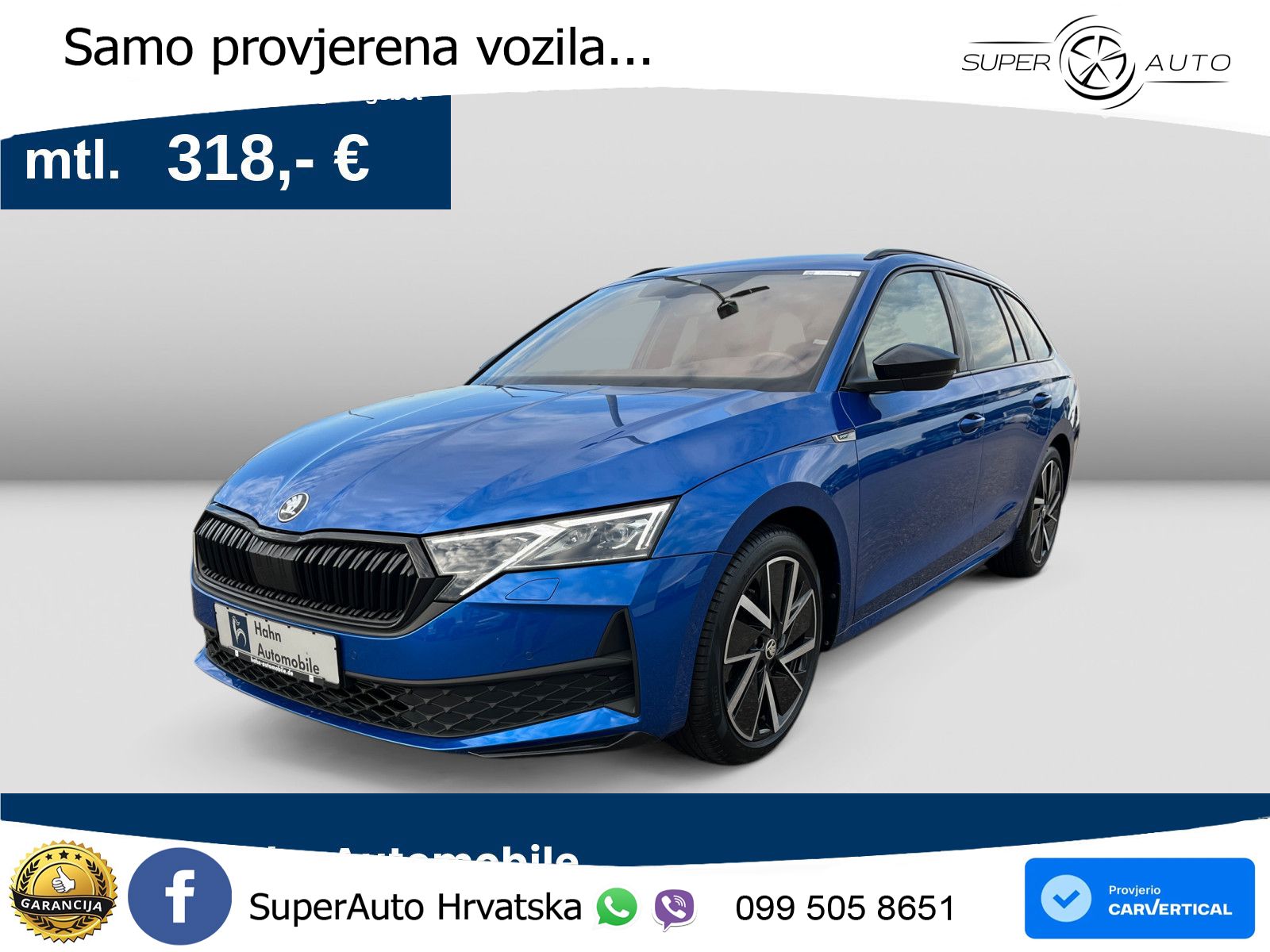 Škoda Octavia Combi 2.0 TDI (150 KS) DSG SportLine LED+GR SJED+ACC