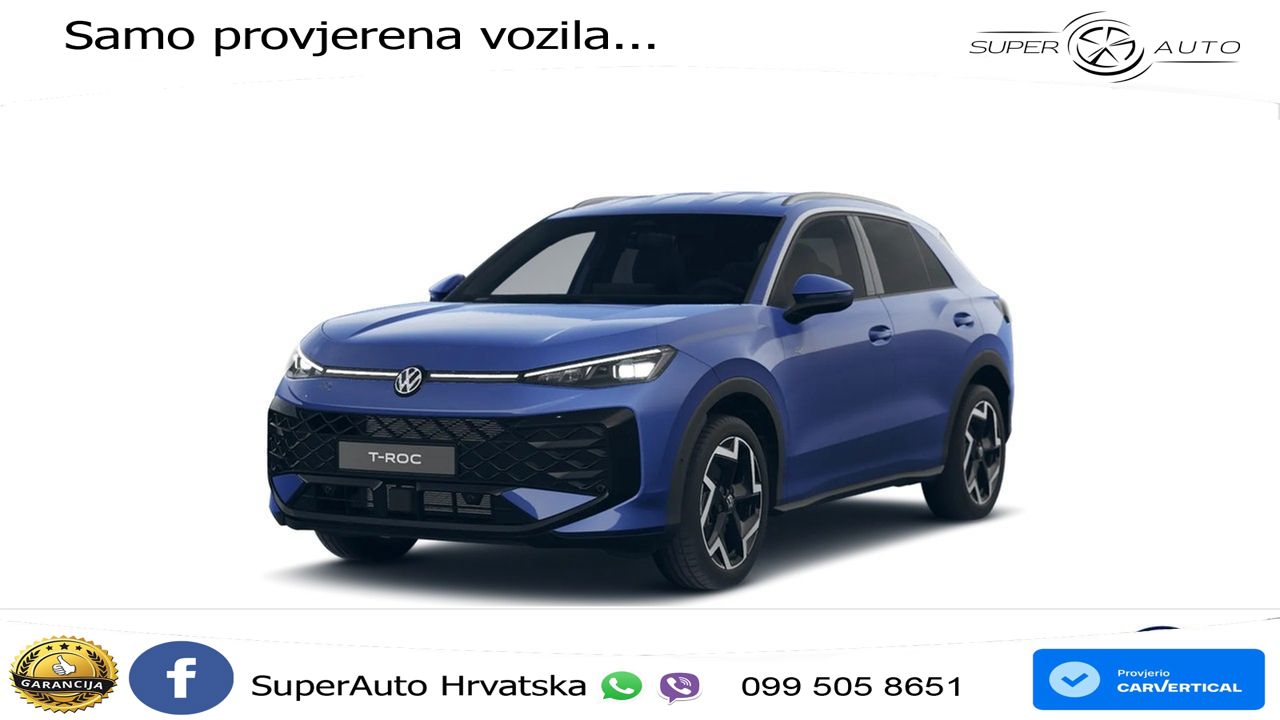 Volkswagen T-Roc 1.5 eTSI (150 KS)  DSG R-Line LED+GR SJED+ACC