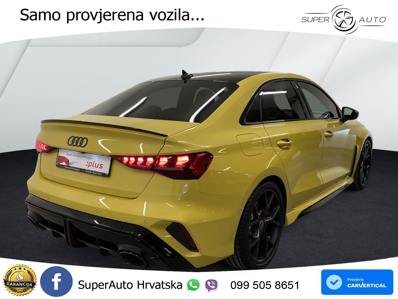 Audi RS3 Sedan 2.5 TFSI (400 KS) quattro S tronic LED+GR SJED+ACC