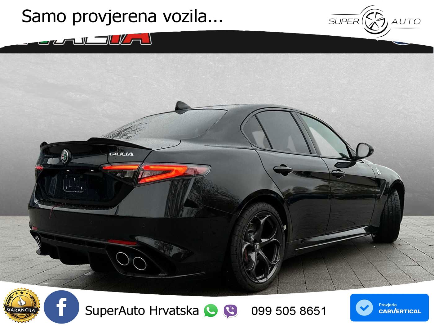 Alfa Romeo Giulia Quadrifoglio 2.9 V6 Bi-Turbo (520 KS) Automatic LED+GR SJED+ACC
