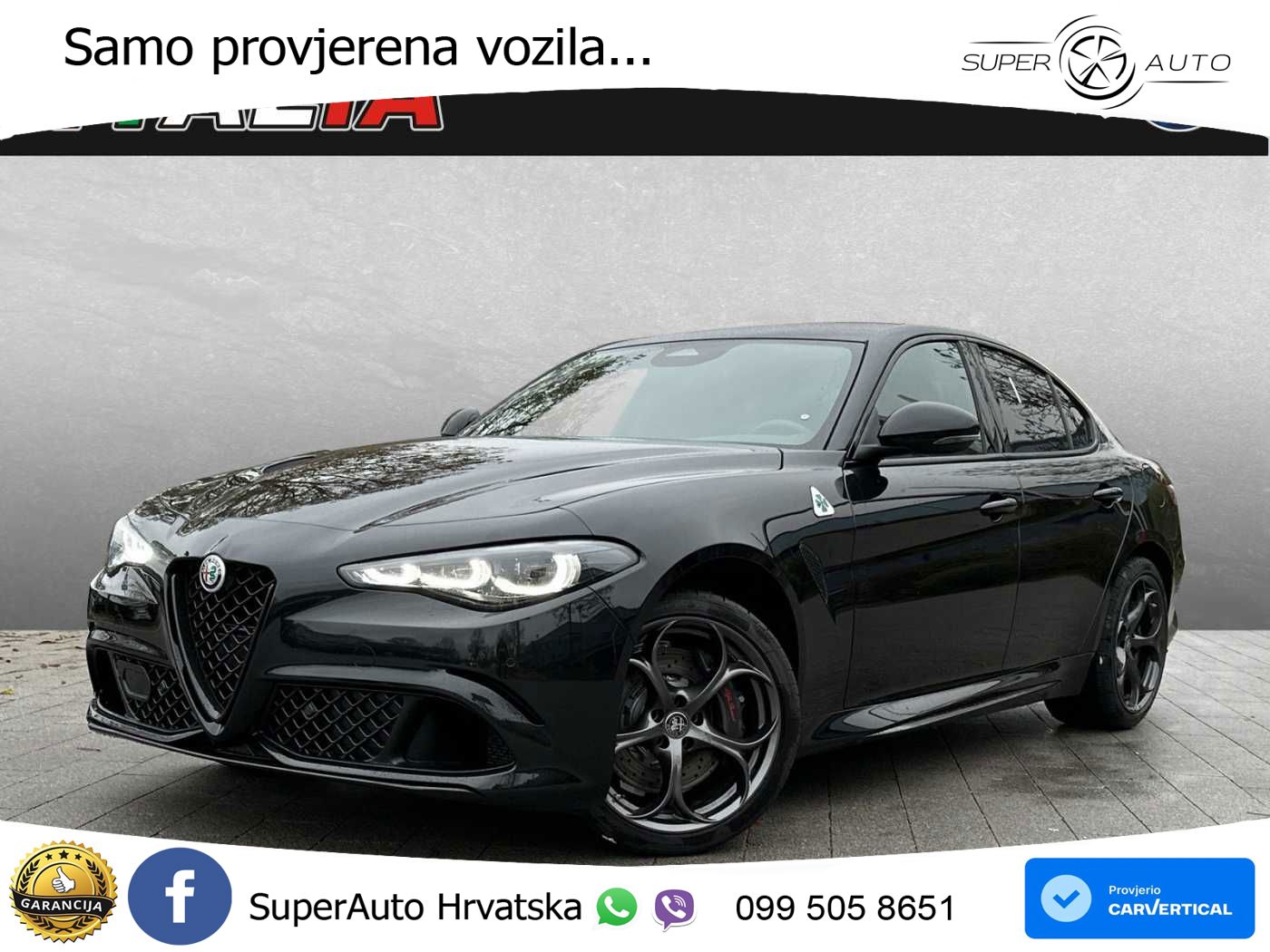 Alfa Romeo Giulia Quadrifoglio 2.9 V6 Bi-Turbo (520 KS) Automatic LED+GR SJED+ACC