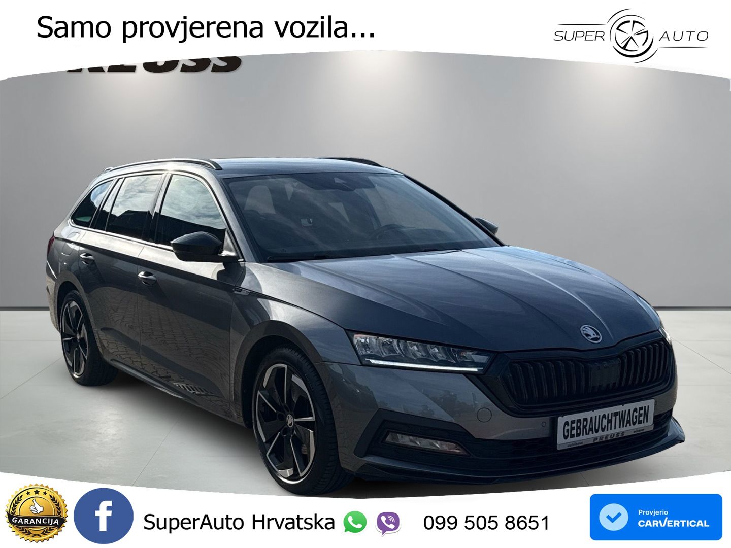 Škoda Octavia Combi 2.0 TSI (190 KS) 4x4 DSG SportLine LED+GR SJED+ACC