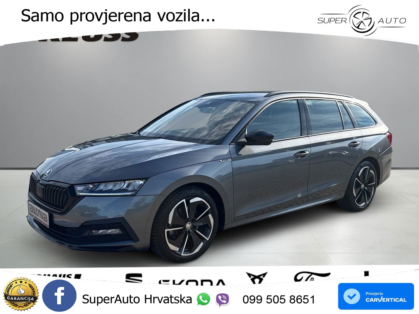 Škoda Octavia Combi 2.0 TSI (190 KS) 4x4 DSG SportLine LED+GR SJED+ACC