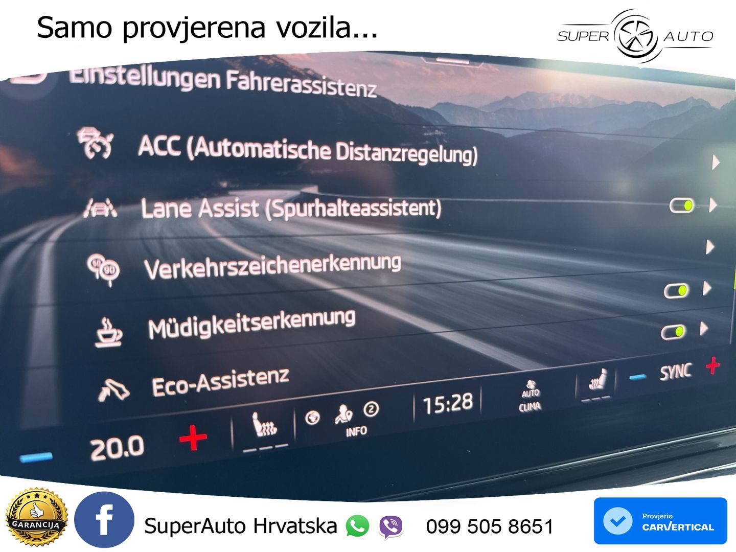 Škoda Octavia Combi 2.0 TSI (190 KS) 4x4 DSG SportLine LED+GR SJED+ACC