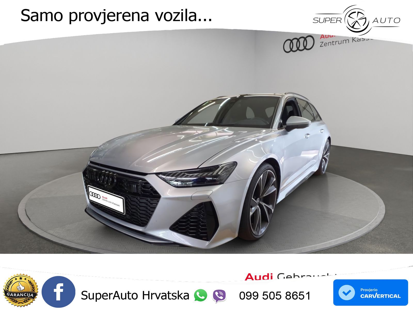 Audi RS6 Avant 4.0 TFSI V8 performance (630 KS)  quattro tiptronic LED+GR SJED+ACC