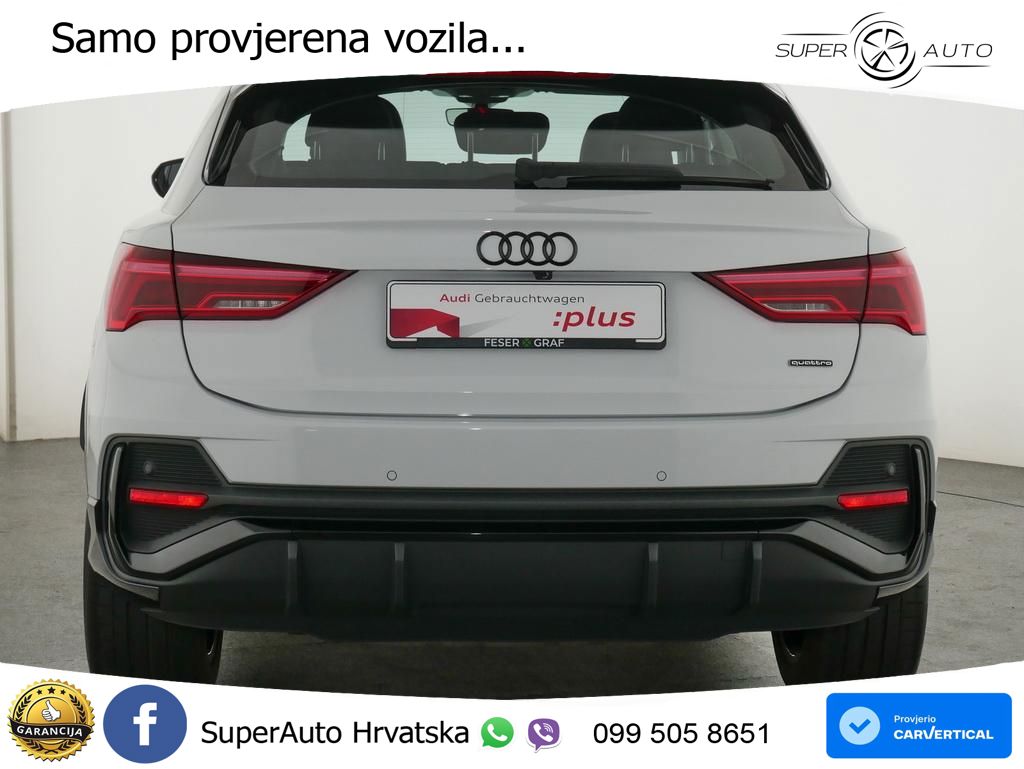 Audi Q3 II Sportback 45 TFSI (245 KS) quattro S tronic S line MATRIX+GR SJED+KAM