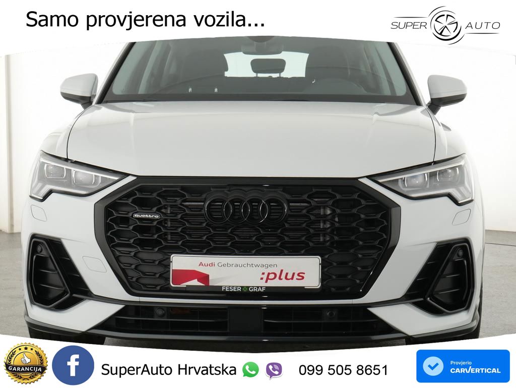 Audi Q3 II Sportback 45 TFSI (245 KS) quattro S tronic S line MATRIX+GR SJED+KAM