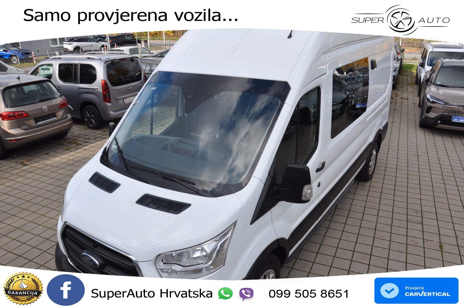 Ford Transit DoKa 350 L3H3 NAV-KAM-AHK-1HAND 170 KS