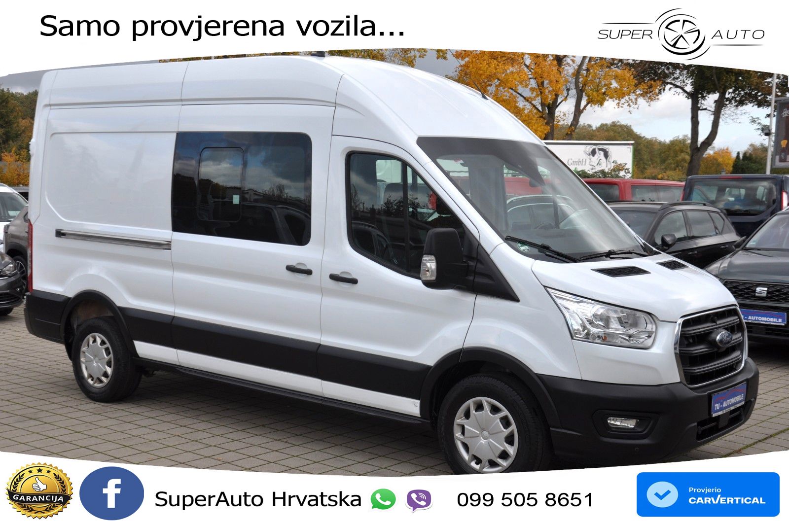 Ford Transit DoKa 350 L3H3 NAV-KAM-AHK-1HAND 170 KS
