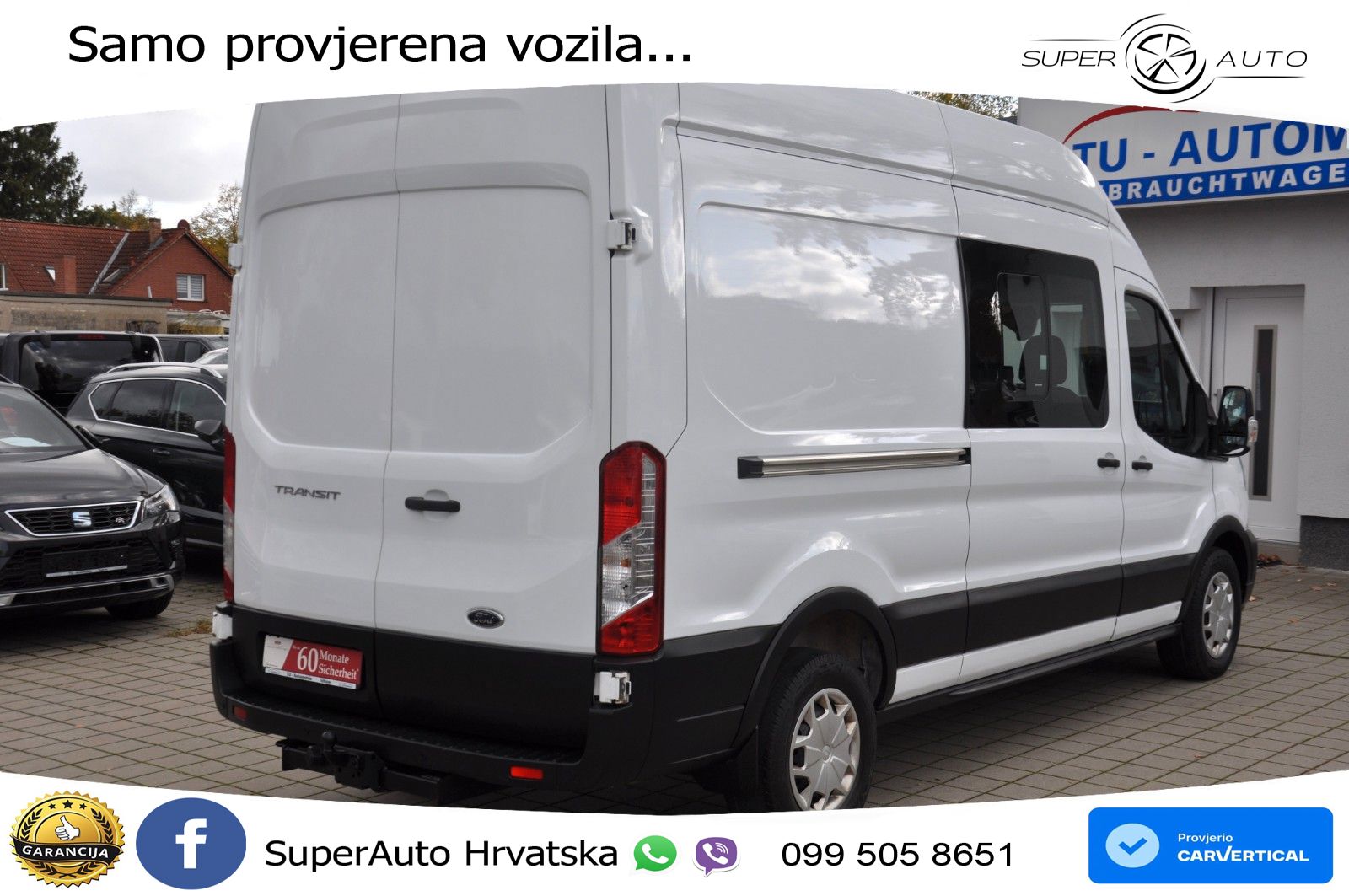 Ford Transit DoKa 350 L3H3 NAV-KAM-AHK-1HAND 170 KS