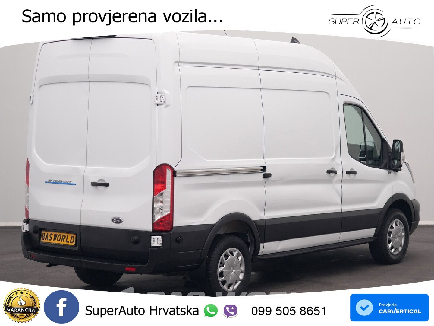 Ford e-Transit 184pk Elektrisch 68kWh 317km WLTP L2H3 184 KS