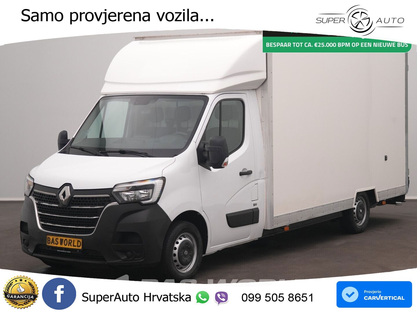 Renault Master 145PK Lowliner Bakwagen LED Navi Airco Cr 145 KS
