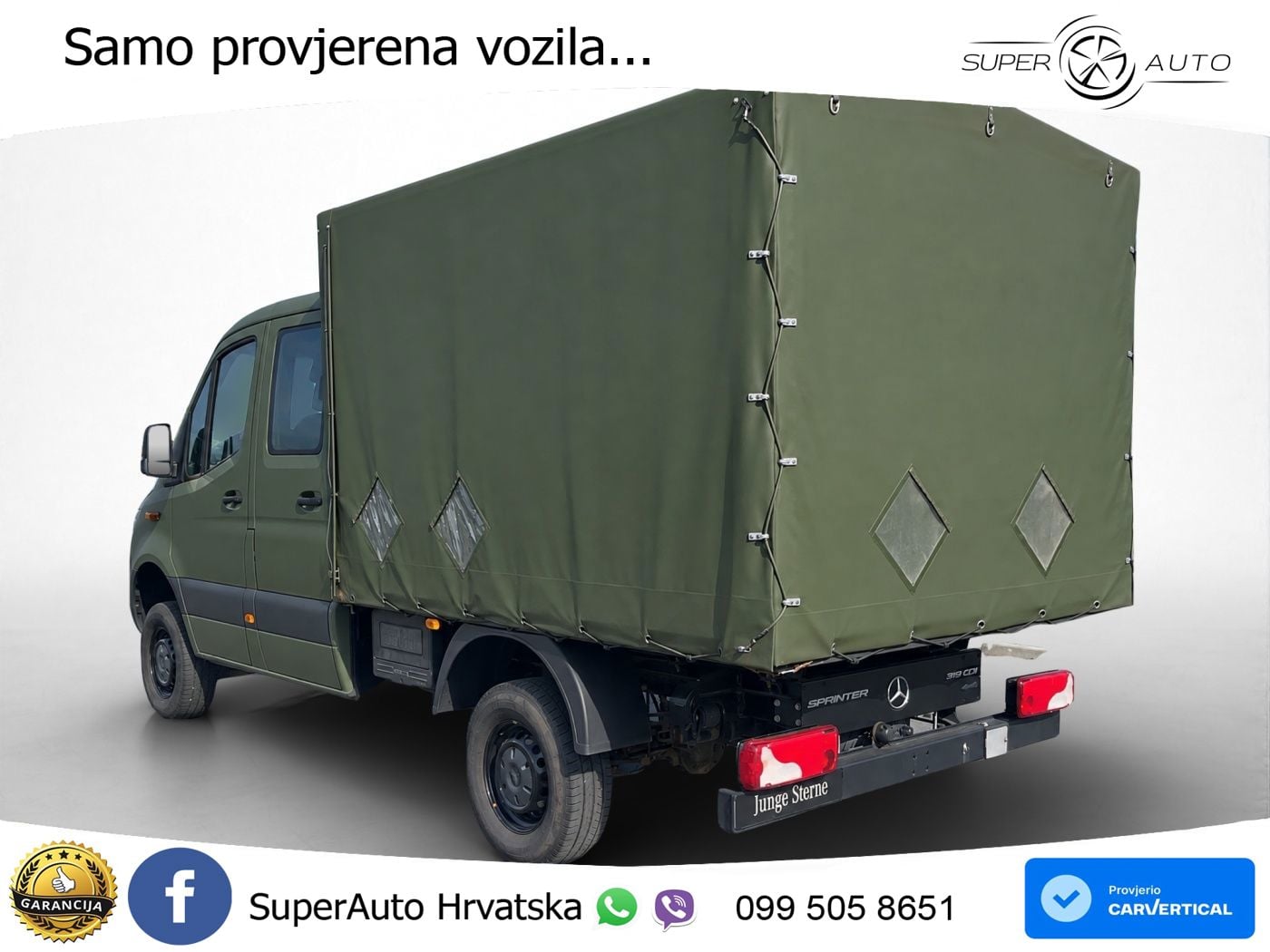 Mercedes-Benz Sprinter 319 CDI DOKA Pritsche Plane Klima Tempo 190 KS