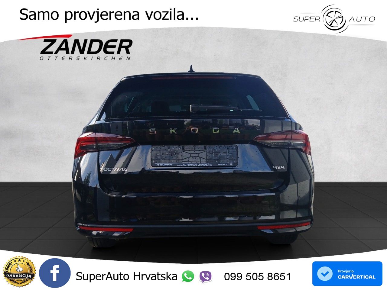 Škoda Octavia Combi 2.0 TSI (204 KS) 4x4 DSG LED+GR SJED+ACC