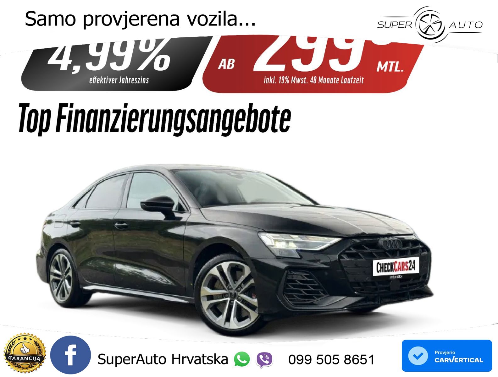 Audi S3 Limuzina 2.0 TFSI (333 KS) quattro S tronic LED+GR SJED+ACC