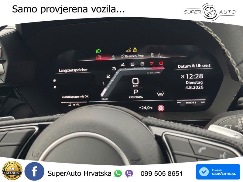 Audi S3 Limuzina 2.0 TFSI (333 KS) quattro S tronic LED+GR SJED+ACC