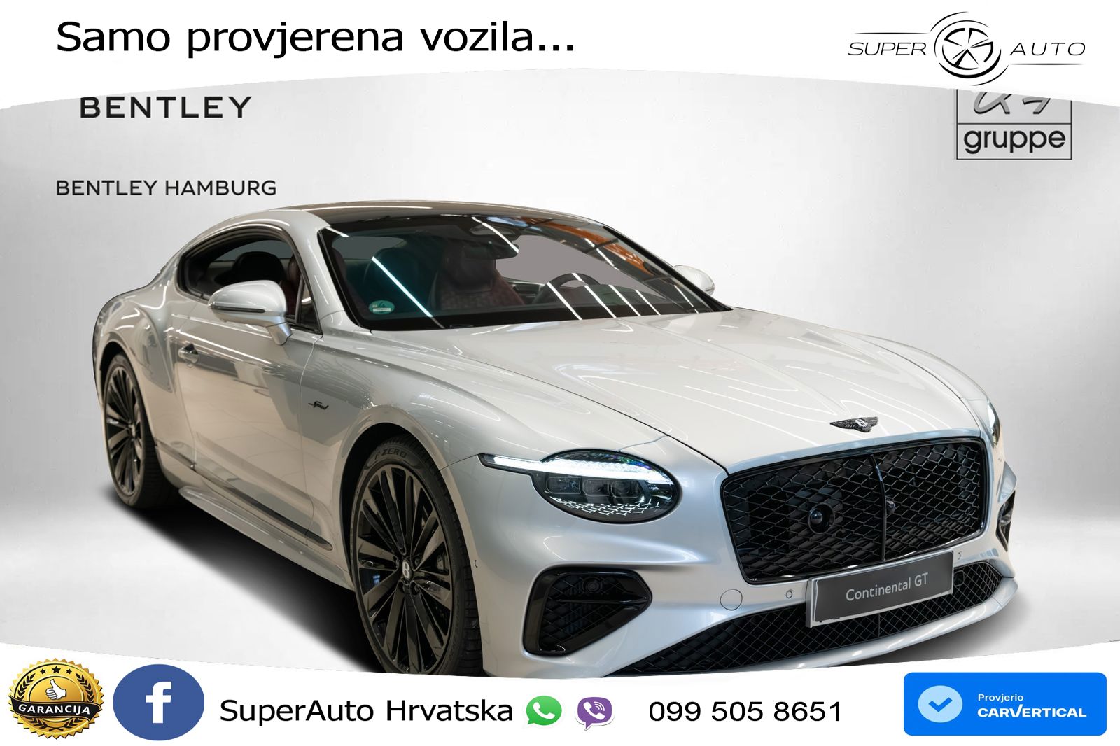 Bentley Continental GT IV 4.0 V8 TFSi (782 KS) AWD DCT LED+GR SJED+ACC