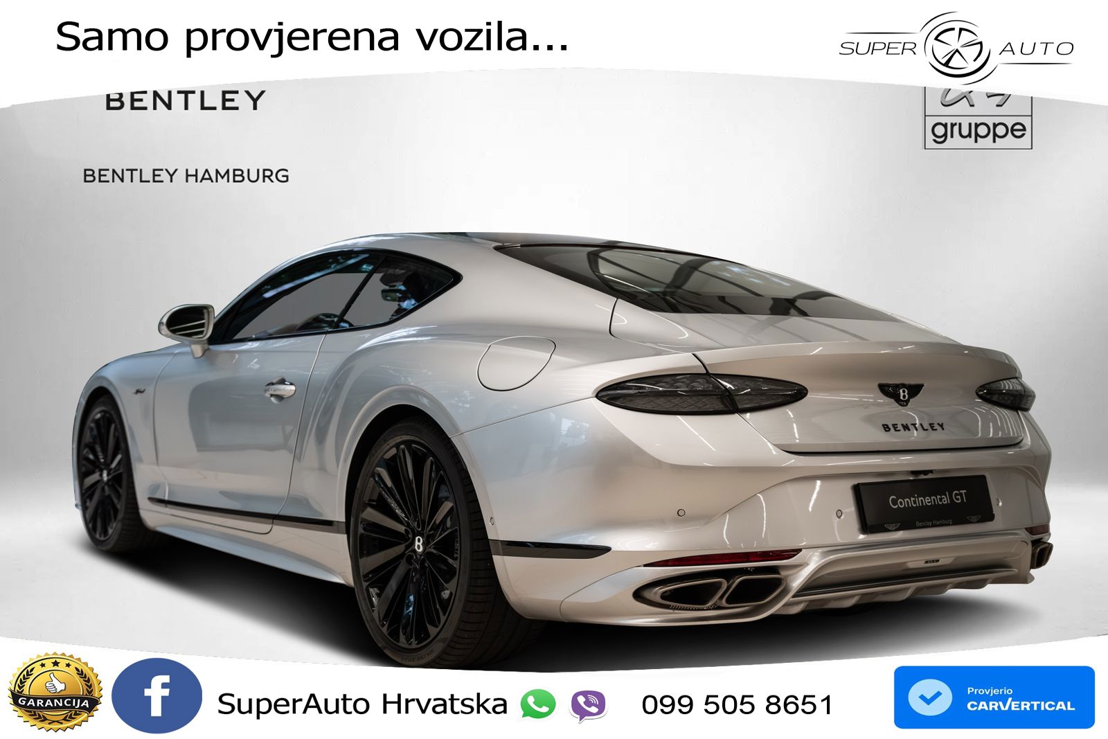 Bentley Continental GT IV 4.0 V8 TFSi (782 KS) AWD DCT LED+GR SJED+ACC