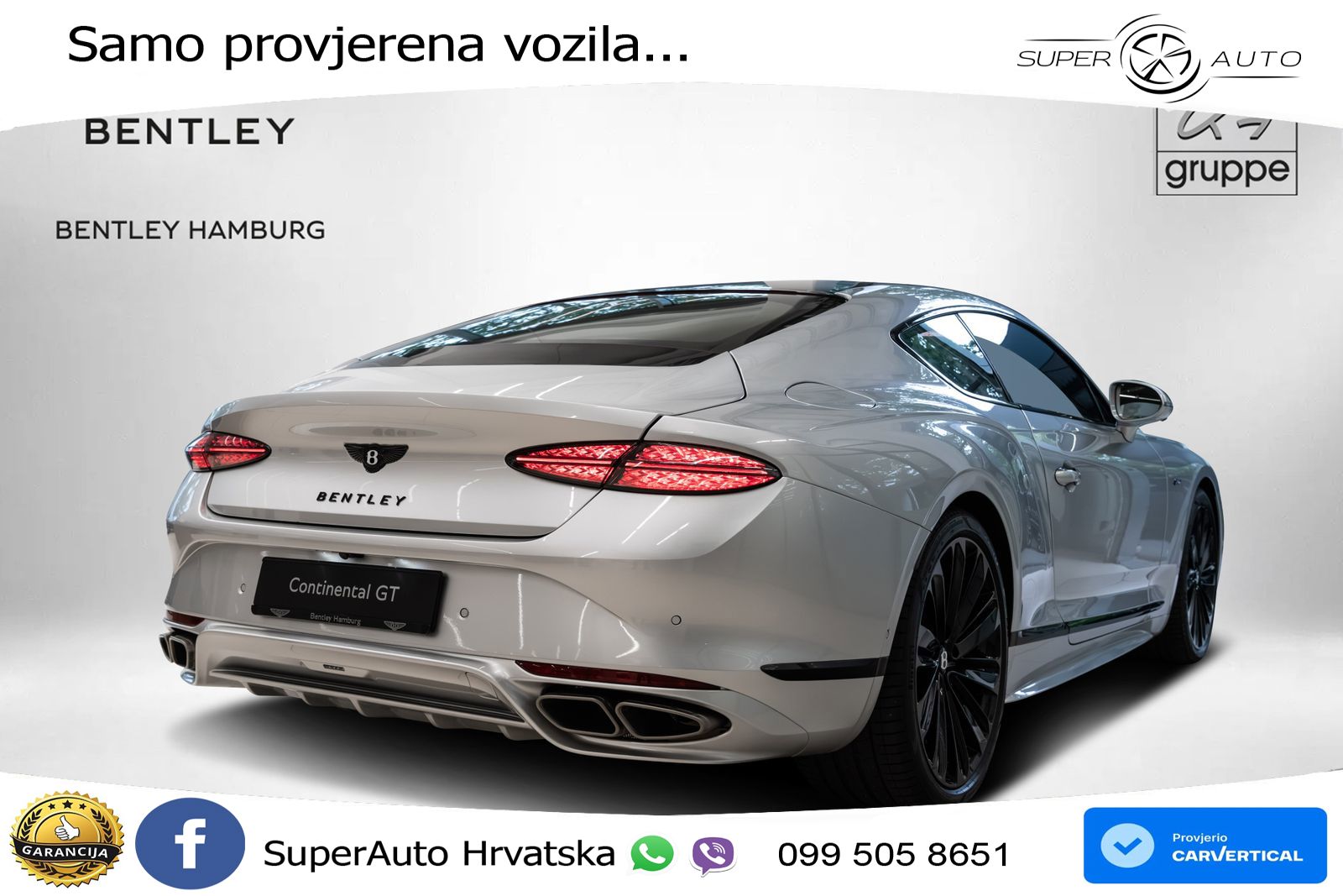 Bentley Continental GT IV 4.0 V8 TFSi (782 KS) AWD DCT LED+GR SJED+ACC