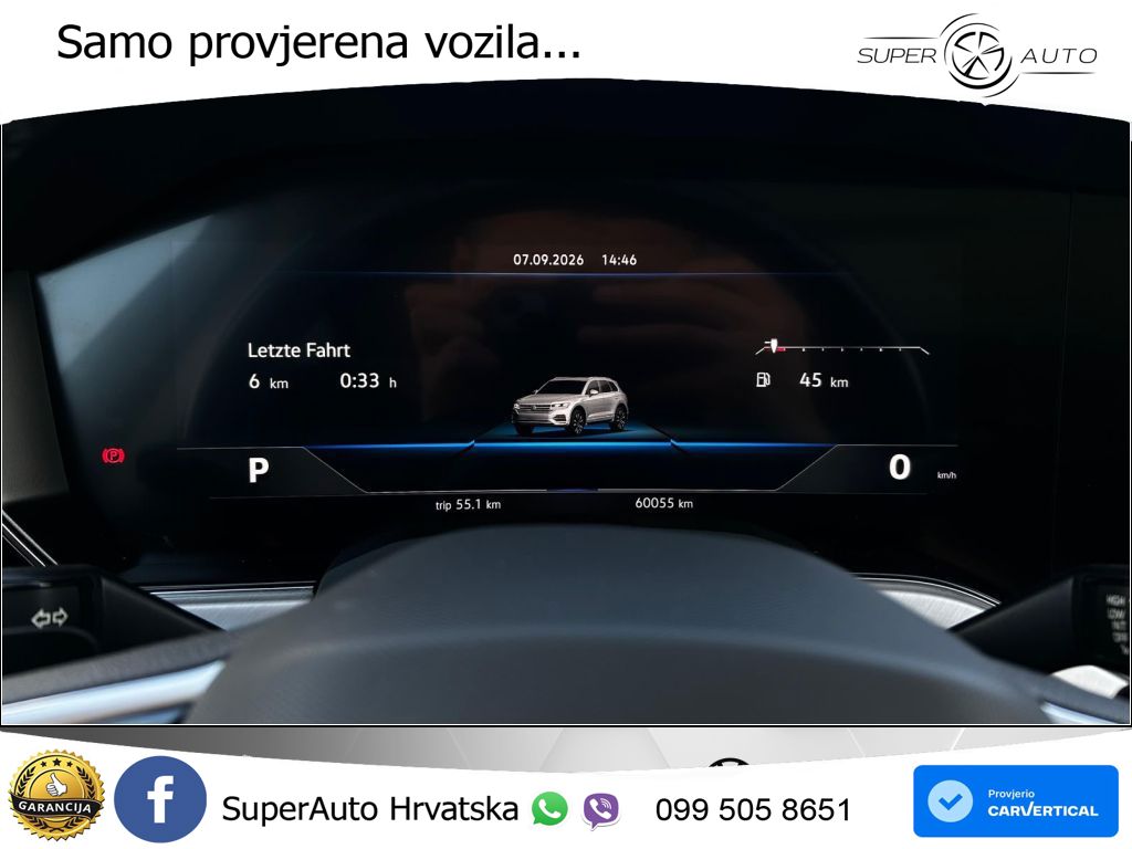 Volkswagen Touareg 3.0 V6 TDI (231 KS) 4MOTION Tiptronic ZRAČNI+ACC+GR SJED+KAM+PANO