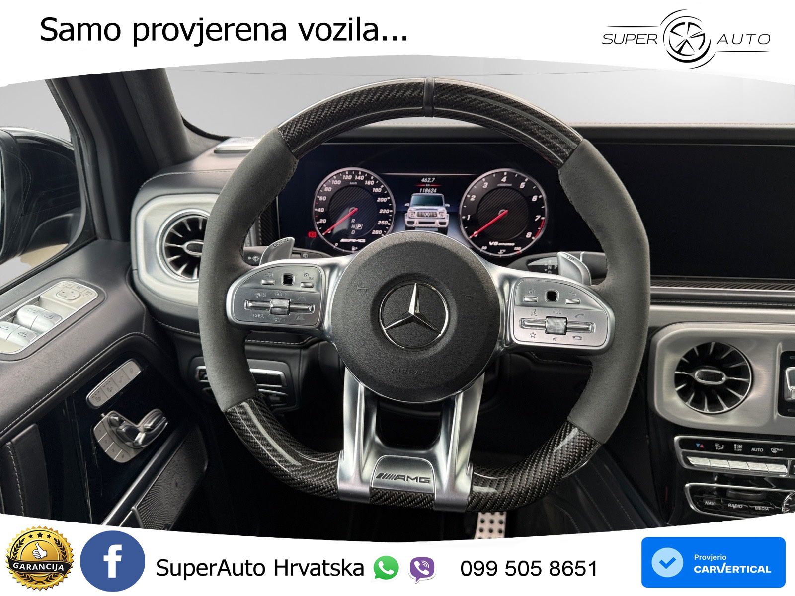 Mercedes AMG G 63 Long V8 (585 KS) 4MATIC 9G-TRONIC AMG SPEEDSHIFT PLUS ZRAČNI+ACC+4xGR SJED+360