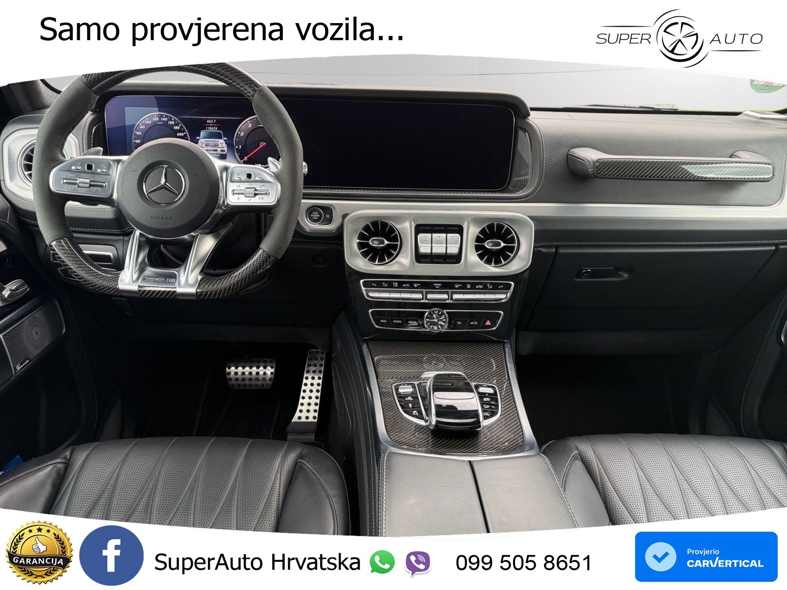 Mercedes AMG G 63 Long V8 (585 KS) 4MATIC 9G-TRONIC AMG SPEEDSHIFT PLUS ZRAČNI+ACC+4xGR SJED+360
