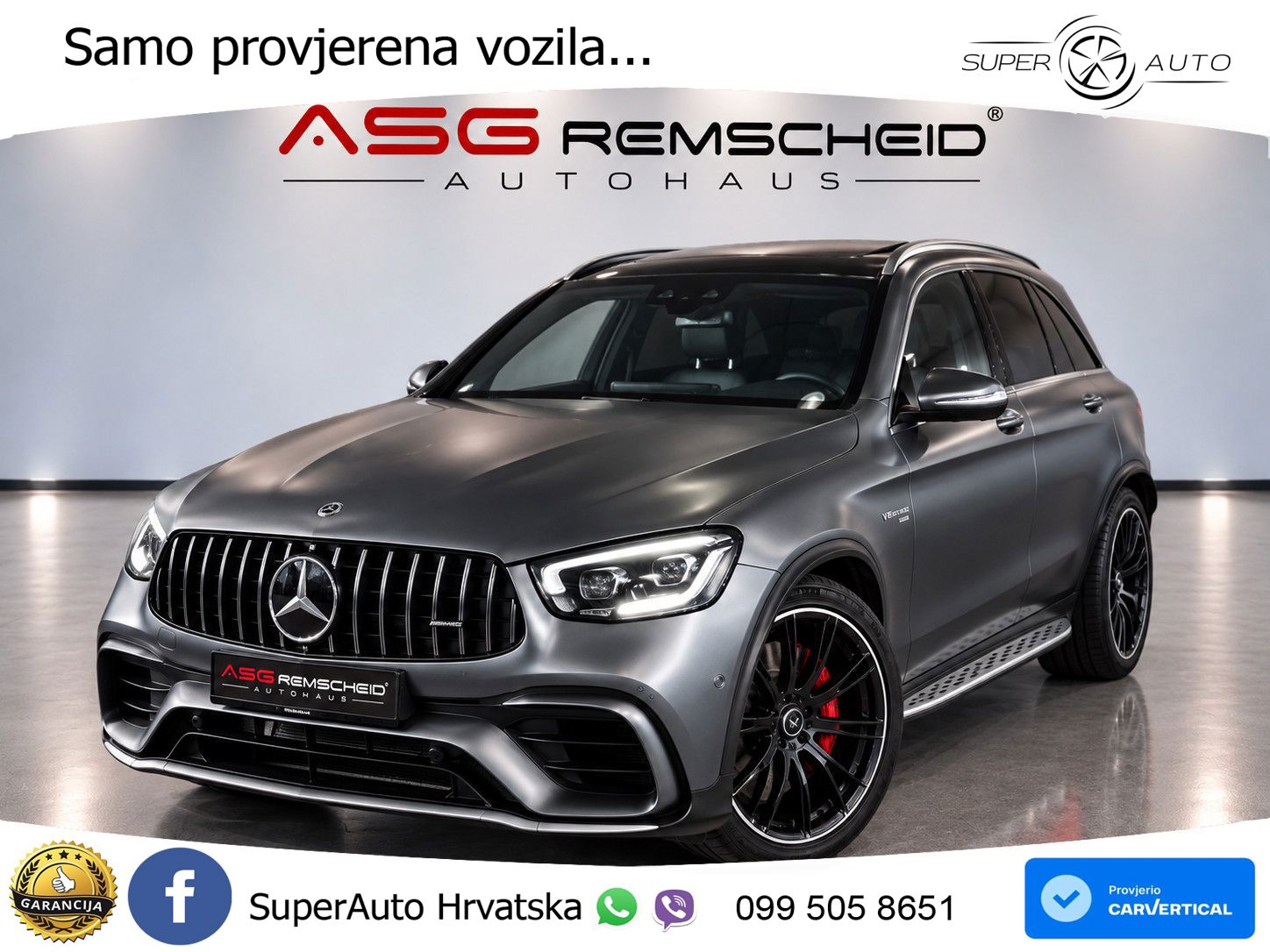 Mercedes AMG GLC 63 S V8 (510 KS) 4MATIC+ MCT LED+GR SJED+ACC