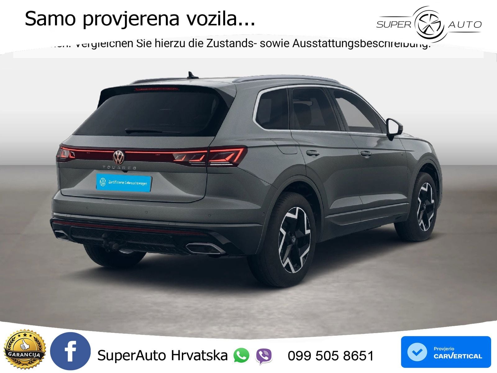 Volkswagen Touareg 3.0 V6 TDI (231 KS) 4MOTION Tiptronic R-Line ZRAČNI+ACC+4xGR SJED+KAM