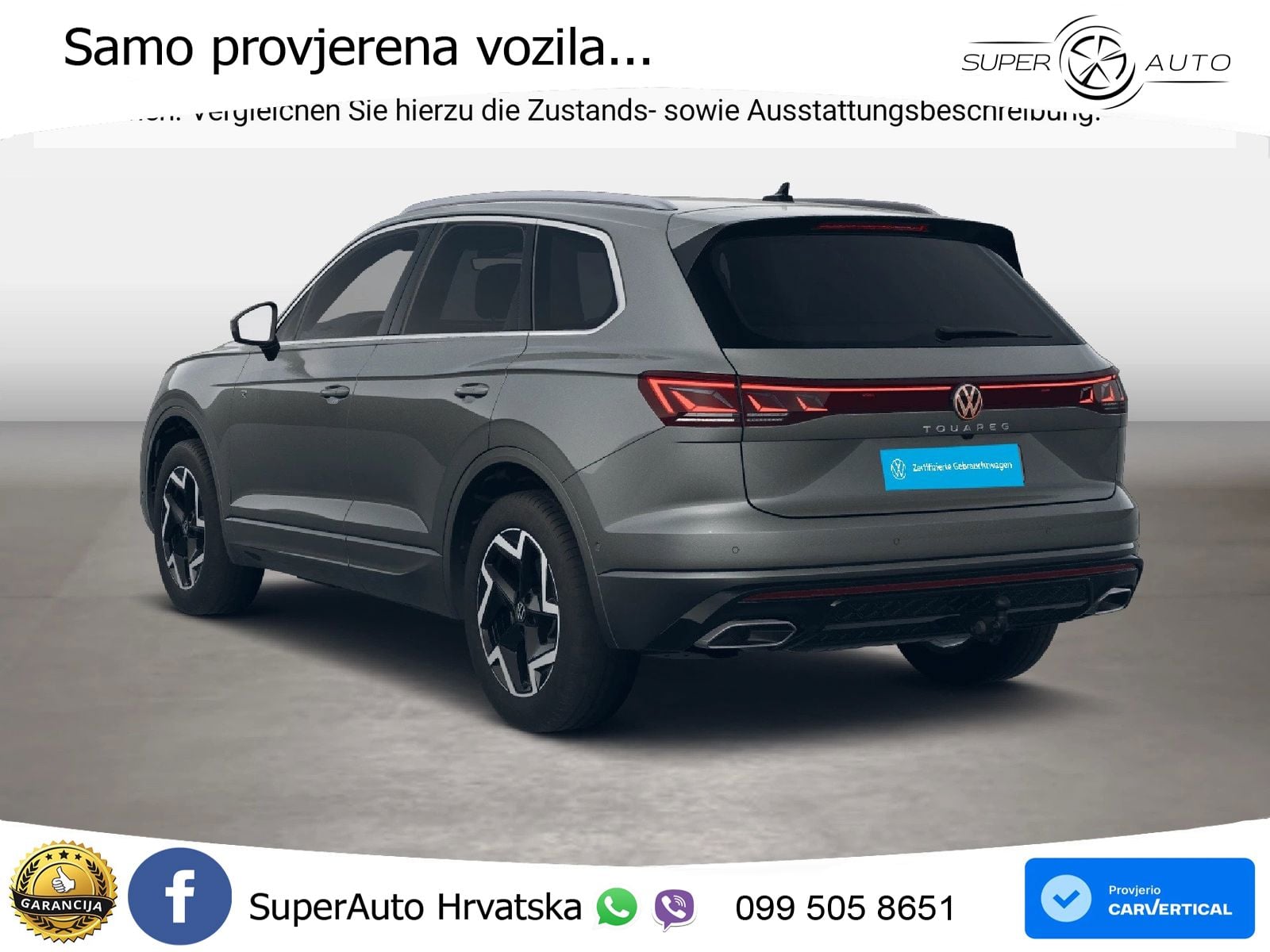 Volkswagen Touareg 3.0 V6 TDI (231 KS) 4MOTION Tiptronic R-Line ZRAČNI+ACC+4xGR SJED+KAM