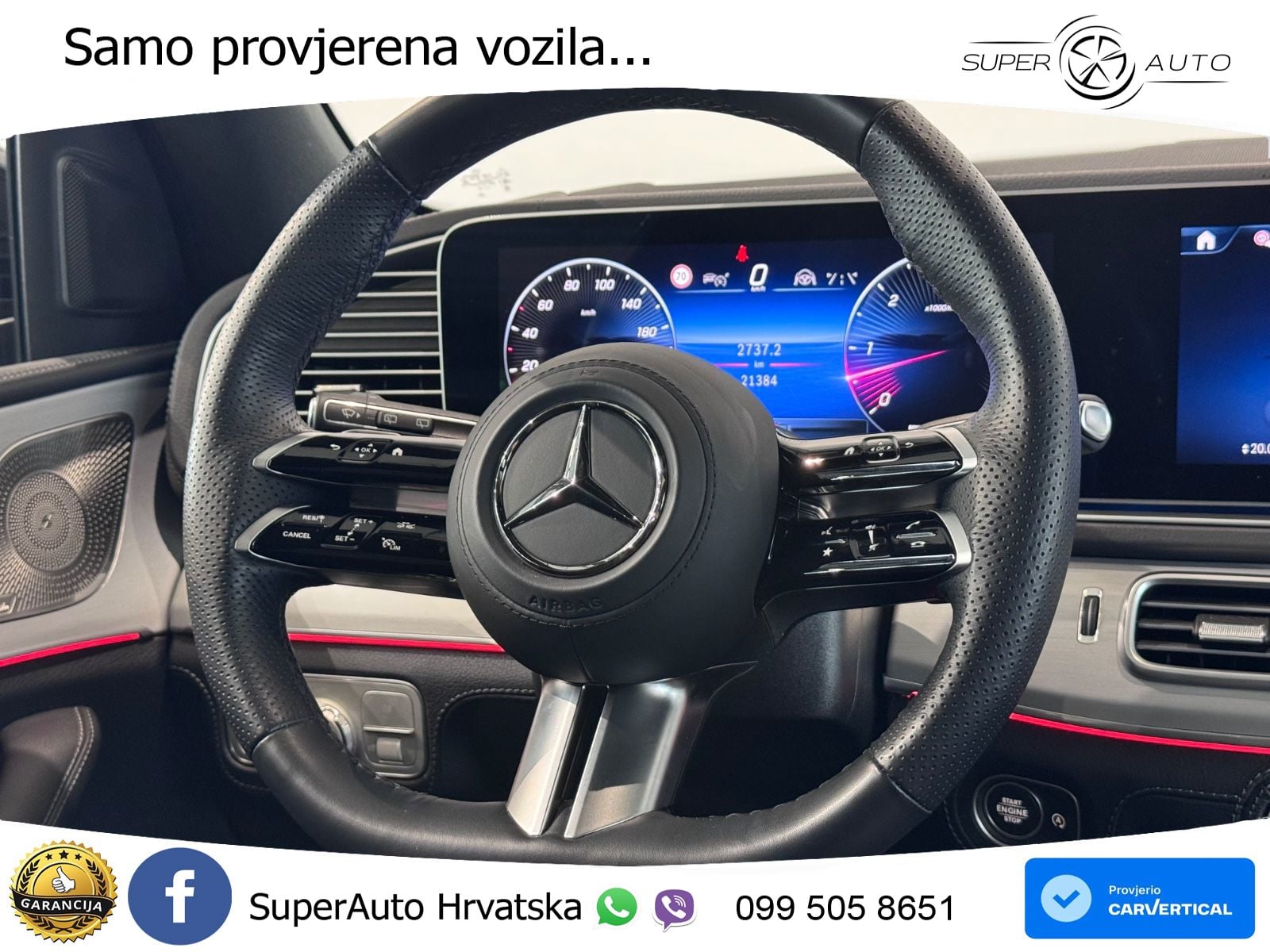 Mercedes GLE 450d (367 KS) EQ Boost 4MATIC 9G-TRONIC AMG ZRAČNI+ACC+GR SJED+KAM+PANO