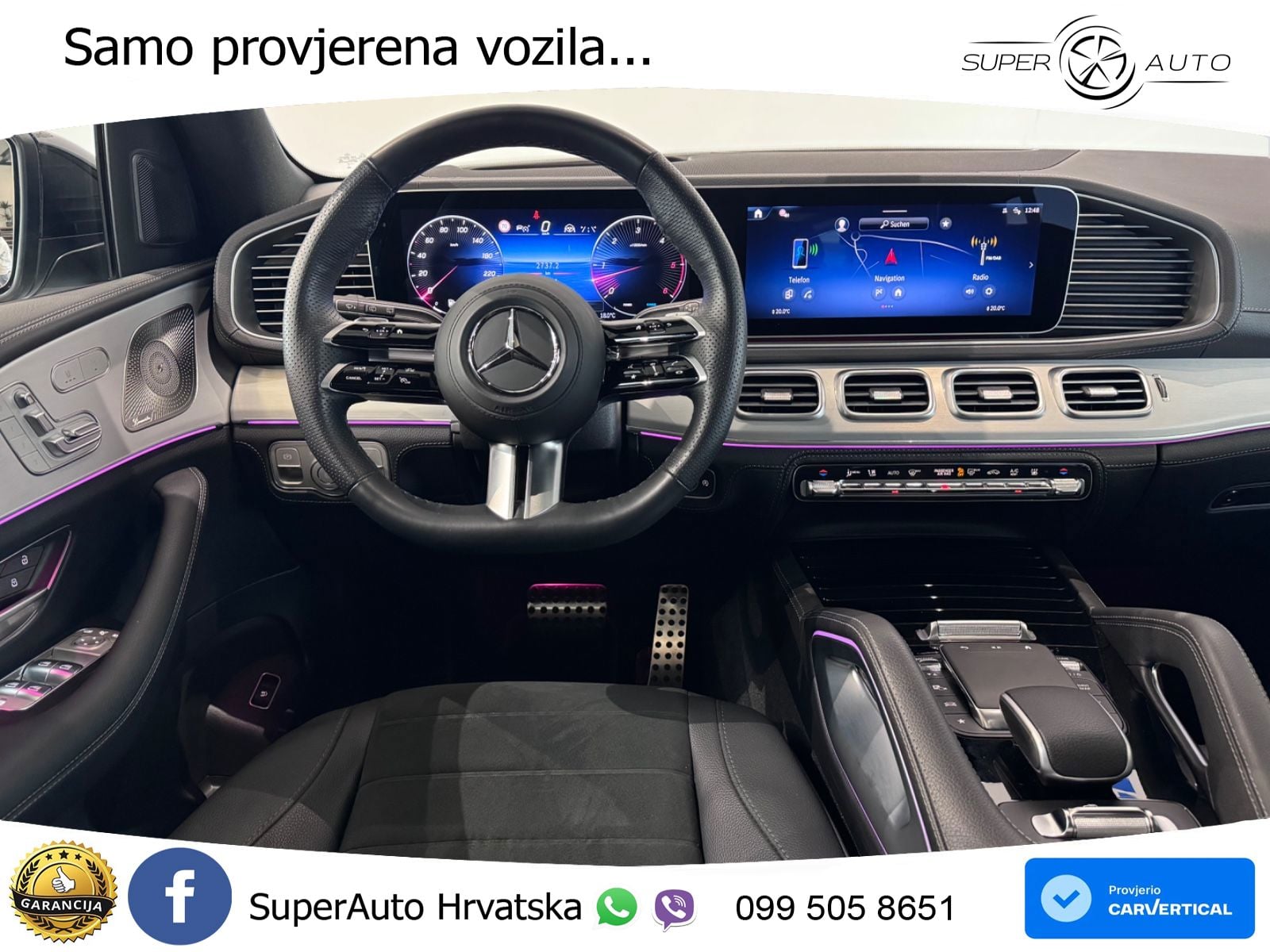 Mercedes GLE 450d (367 KS) EQ Boost 4MATIC 9G-TRONIC AMG ZRAČNI+ACC+GR SJED+KAM+PANO