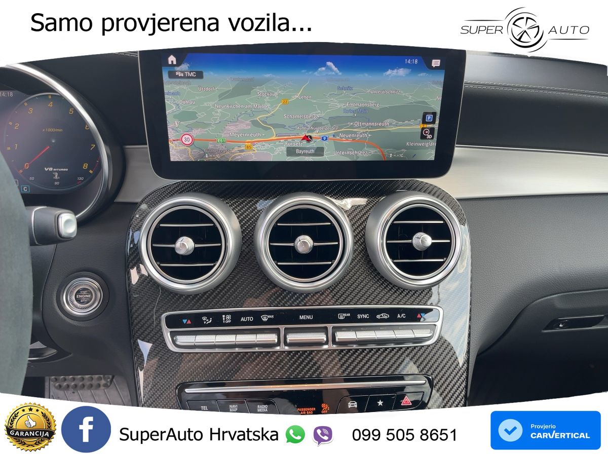 Mercedes GLC Coupe AMG 63 S V8 (510 KS) 4MATIC+ MCT ZRAČNI+ACC+4xGR SJED+360