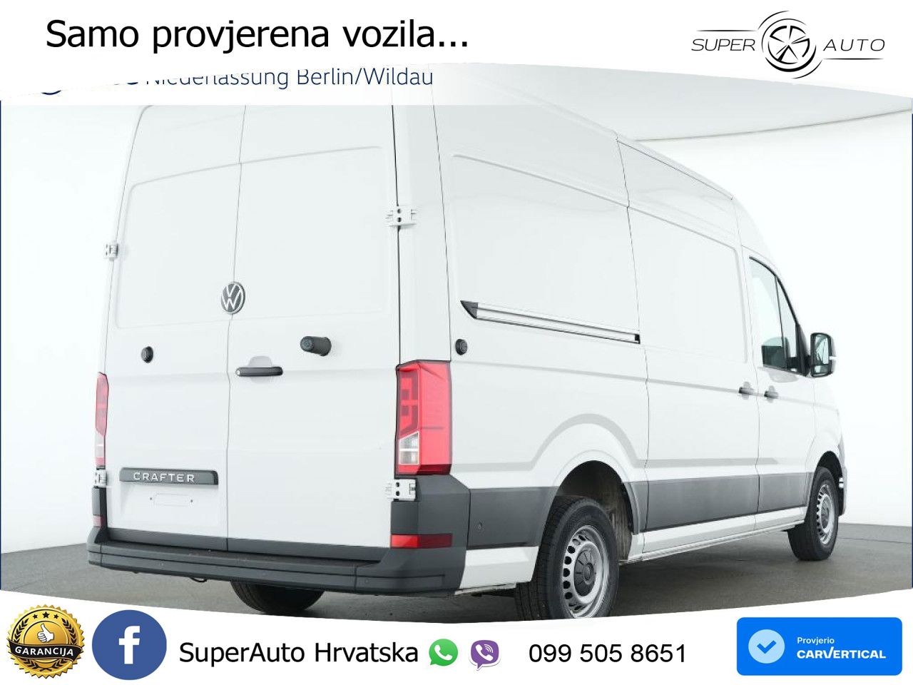 Volkswagen Crafter Kasten Mittel Vorb AHK Sitzhzg Navi RFK 140 KS