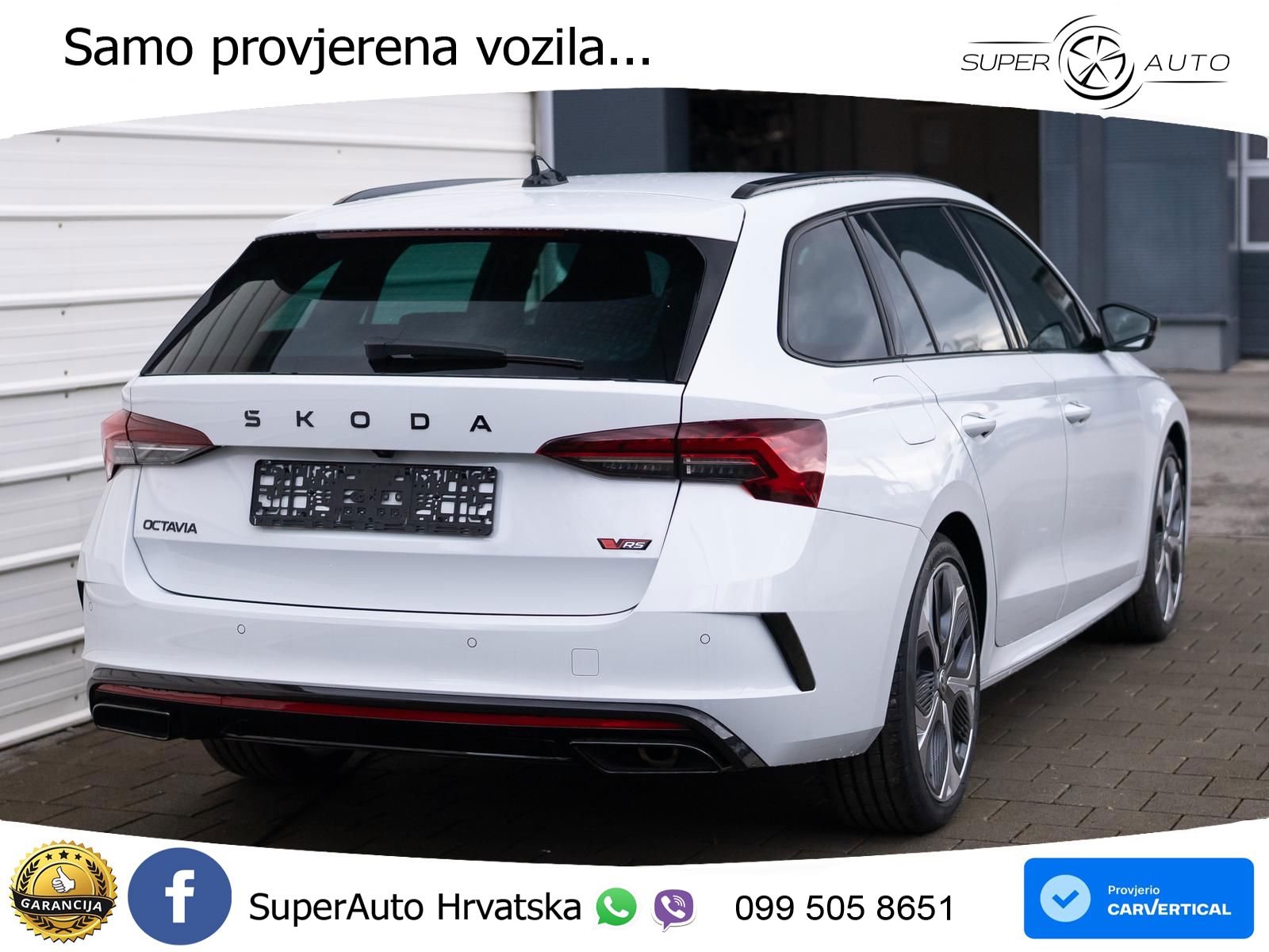 Škoda Octavia Combi RS 2.0 TSI (265 KS) DSG LED+GR SJED+ACC