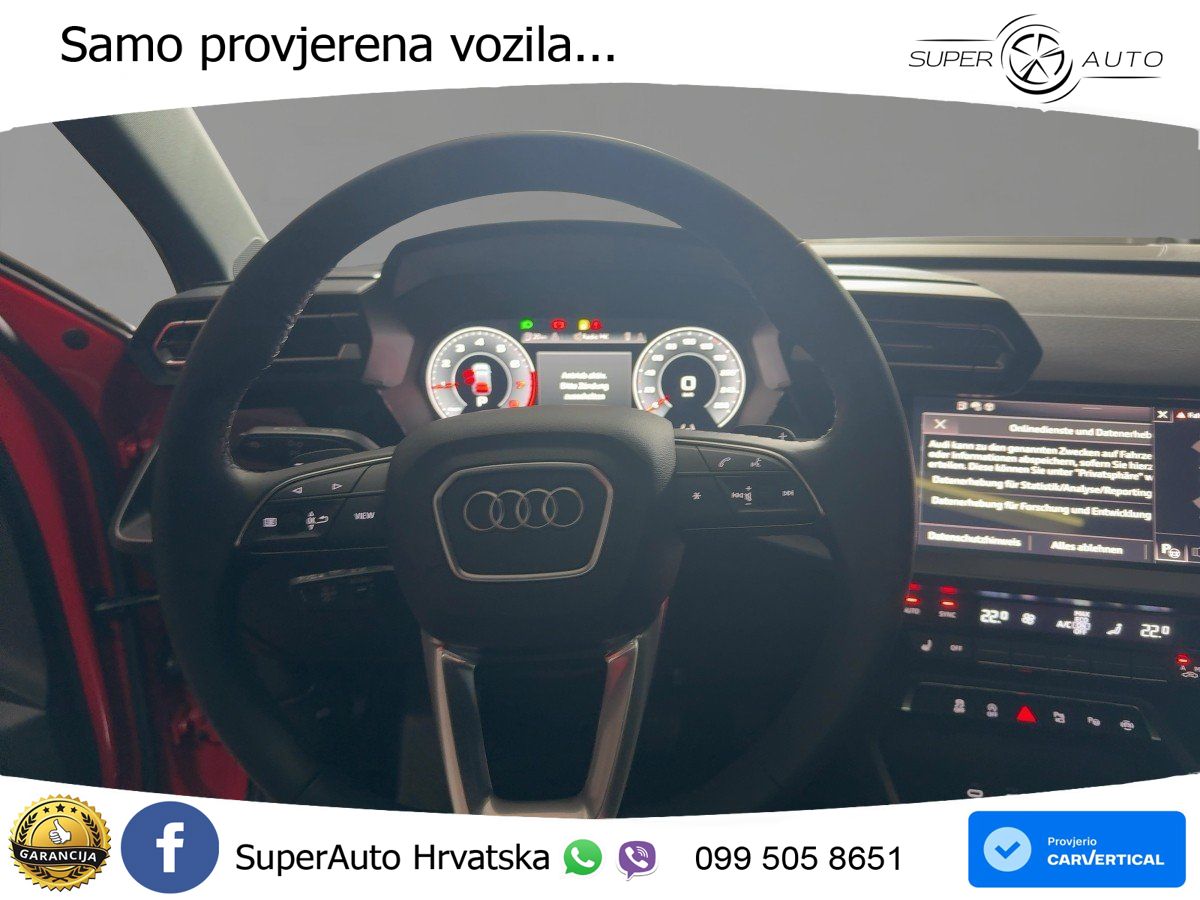 Audi A3 Sportback 30 TFSI (116 KS) Mild Hybrid S tronic advanced LED+GR SJED+ACC