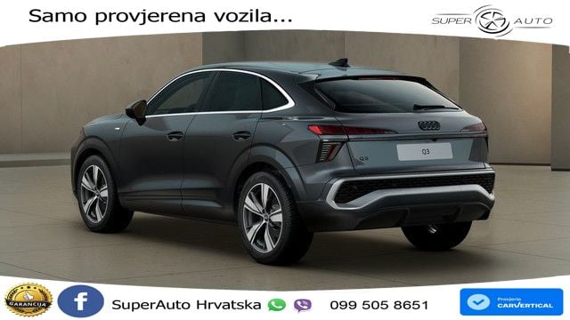 Audi Q3 Sportback 1.5 TFSI (150 KS) S tronic S line LED+GR SJED+ACC