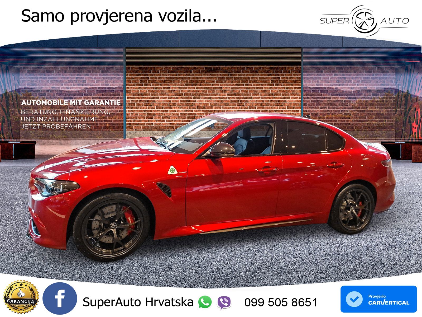 Alfa Romeo Giulia Quadrifoglio 2.9 V6 Bi-Turbo (520 KS) Automatic LED+GR SJED+ACC