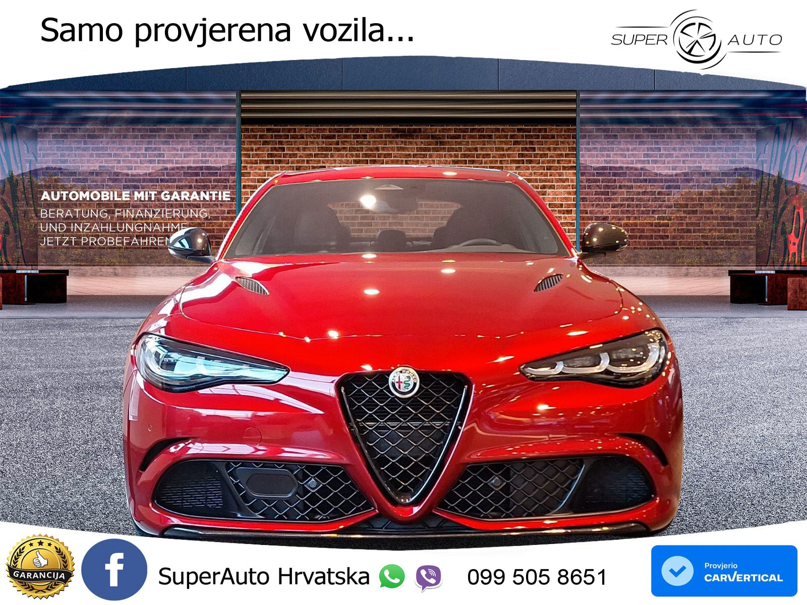 Alfa Romeo Giulia Quadrifoglio 2.9 V6 Bi-Turbo (520 KS) Automatic LED+GR SJED+ACC
