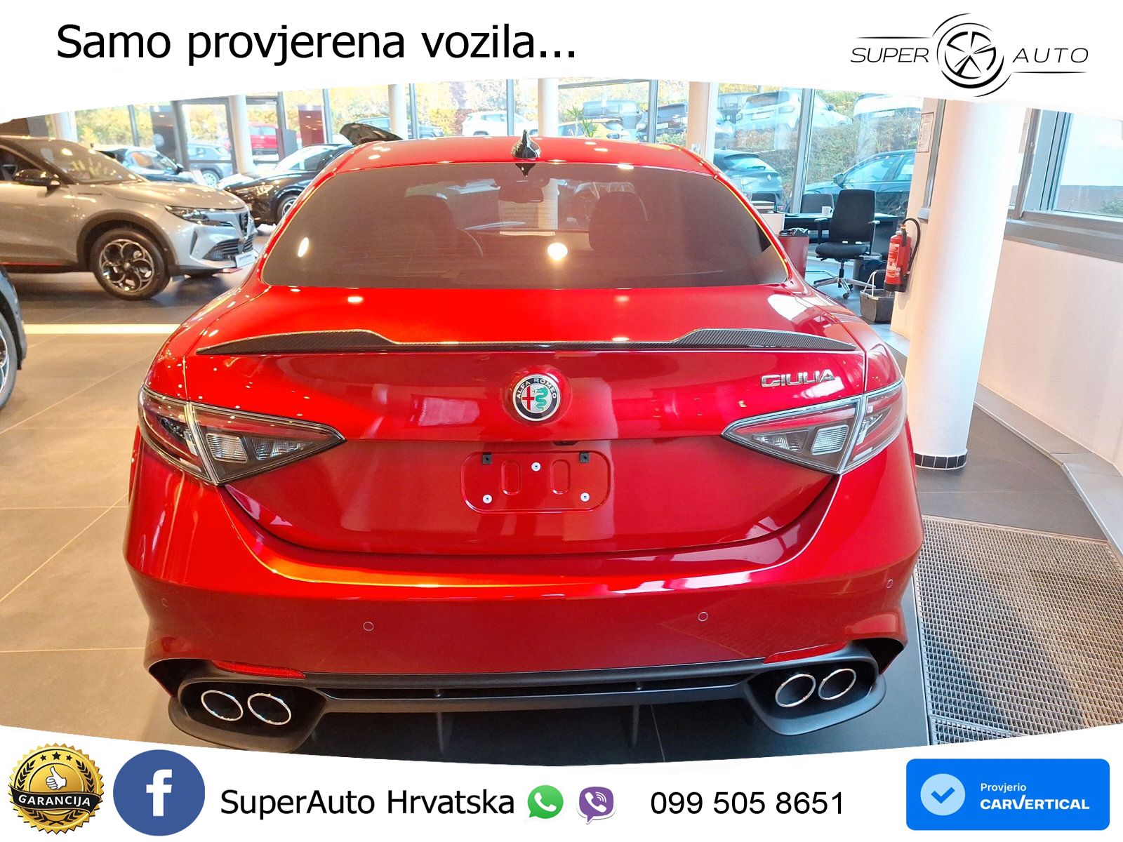 Alfa Romeo Giulia Quadrifoglio 2.9 V6 Bi-Turbo (520 KS) Automatic LED+GR SJED+ACC