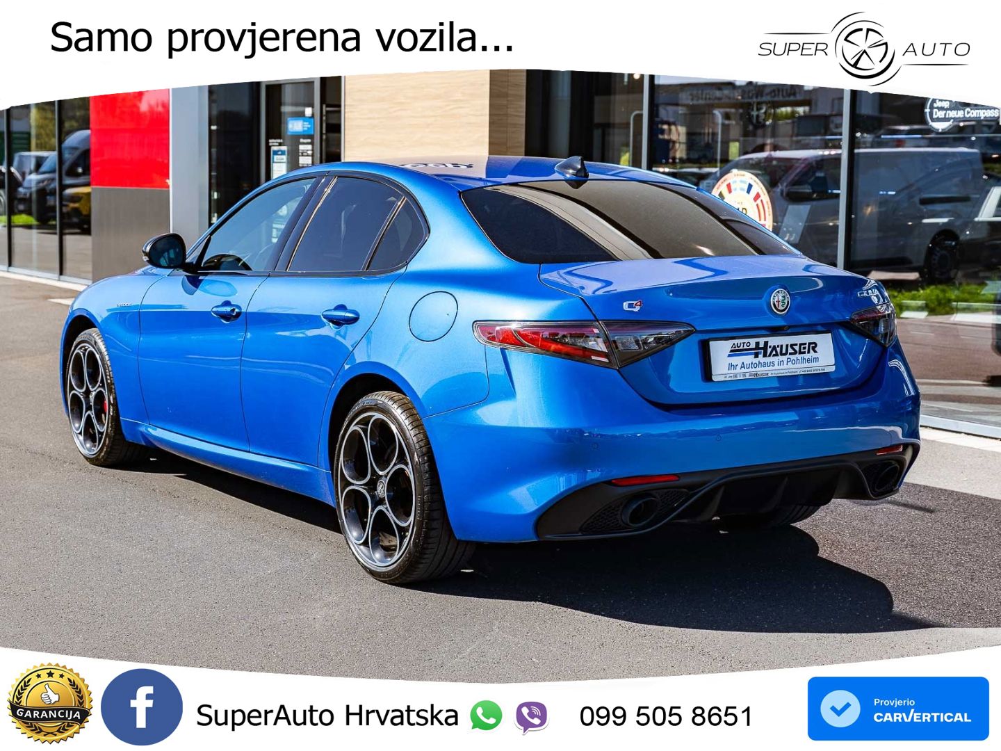 Alfa Romeo Giulia 2.0 Turbo (280 KS) Q4 Automatic LED+GR SJED+ACC